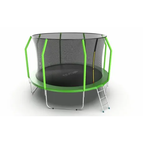 Батут с внутренней сеткой и лестницей EVO JUMP Cosmo 12ft (Green) - Фото 4