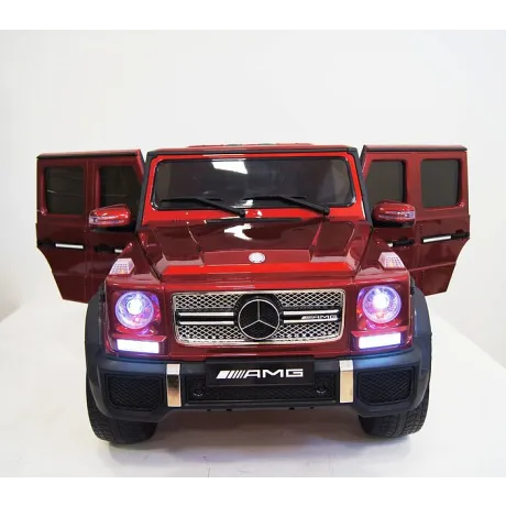 Электромобиль RiverToys Mercedes-Benz G65 AMG вишневый глянец - Фото 37