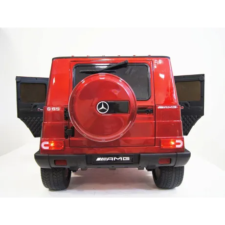 Электромобиль RiverToys Mercedes-Benz G65 AMG вишневый глянец - Фото 19