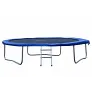 Батут JUNHOP 10 Комплект с защитной сетью и лестницей синий - Фото 5