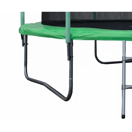 Батут JUNHOP 8 Комплект с защитной сетью и лестницей зеленый - Фото 4