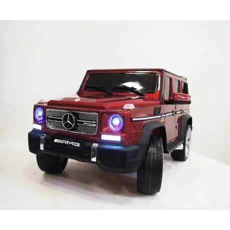 Электромобиль RiverToys Mercedes-Benz G65 AMG вишневый глянец - Фото 6