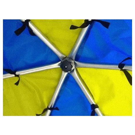 Батут Optifit Like Blue 12ft с сине-желтой крышей - Фото 4