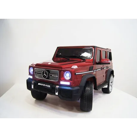 Электромобиль RiverToys Mercedes-Benz G65 AMG вишневый глянец - Фото 5