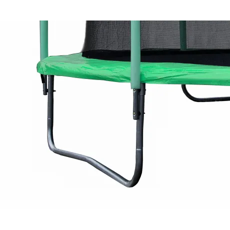 Батут JUNHOP 10 Комплект с защитной сетью и лестницей зеленый - Фото 7