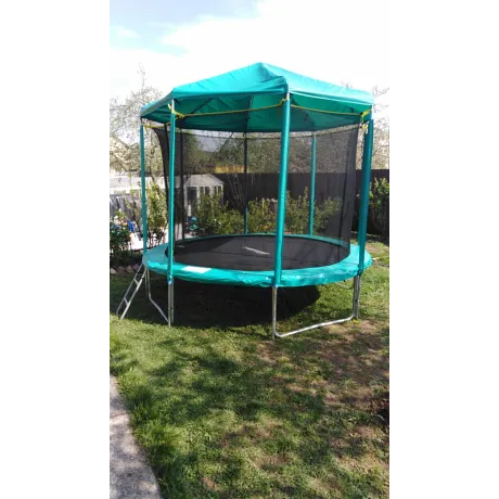 Батут Optifit Like Green 10ft с зеленой крышей - Фото 7