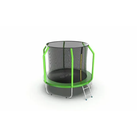 Батут с внутренней сеткой и лестницей EVO JUMP Cosmo 8ft (Green) - Фото 4