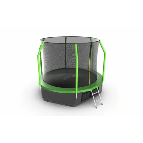Батут с внутренней сеткой и лестницей EVO JUMP Cosmo 10ft (Green) + нижняя сеть - Фото 4