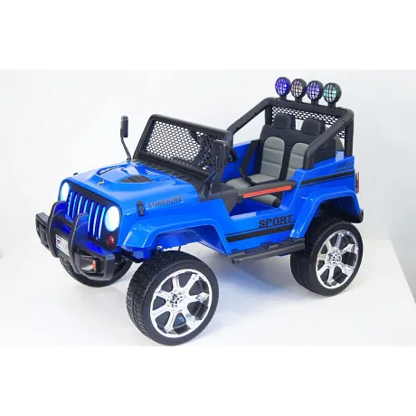 Электромобиль RiverToys JEEP T008TT (синий) - Фото 4