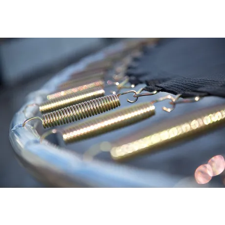 Батут JUNHOP 8 Комплект с защитной сетью и лестницей синий - Фото 9