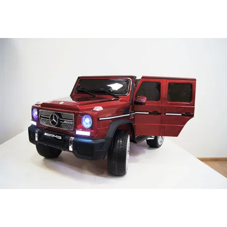 Электромобиль RiverToys Mercedes-Benz G65 AMG вишневый глянец - Фото 13