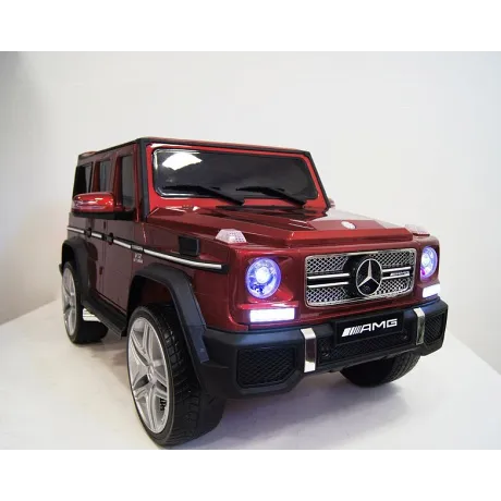 Электромобиль RiverToys Mercedes-Benz G65 AMG вишневый глянец - Фото 33