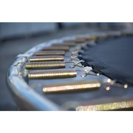 Батут JUNHOP 8 Комплект с защитной сетью и лестницей зеленый - Фото 5