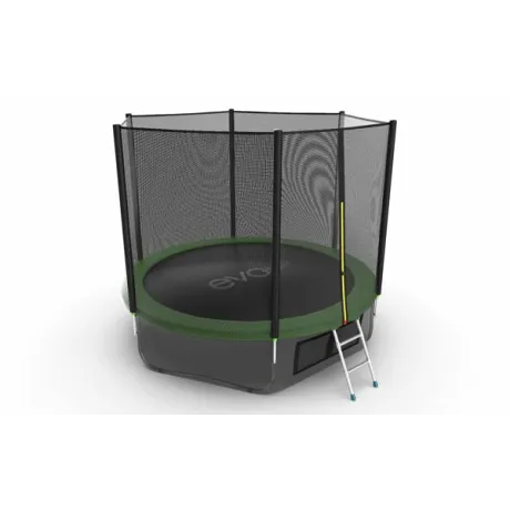 Батут с внешней сеткой и лестницей EVO JUMP External 10ft (Green) + нижняя сеть - Фото 5