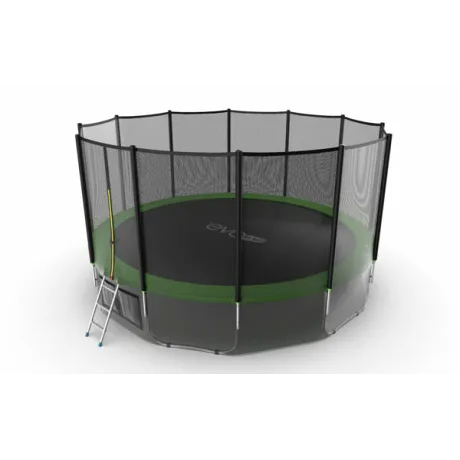 Батут с внешней сеткой и лестницей EVO JUMP External 16ft (Green) + нижняя сеть - Фото 3