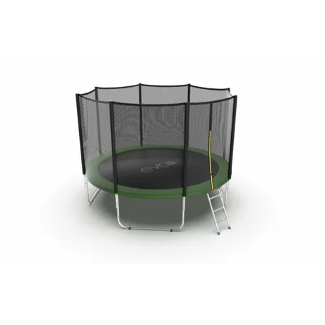 Батут с внешней сеткой и лестницей EVO JUMP External 12ft (Green) - Фото 4