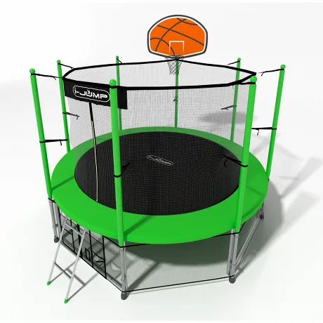 Батут i-Jump Basket 8ft green - Фото 6
