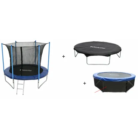 Батут GetActive Jump 10FT Inside синий с нижней сеткой и чехлом - Фото 2