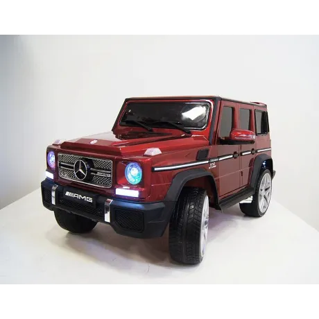 Электромобиль RiverToys Mercedes-Benz G65 AMG вишневый глянец - Фото 7