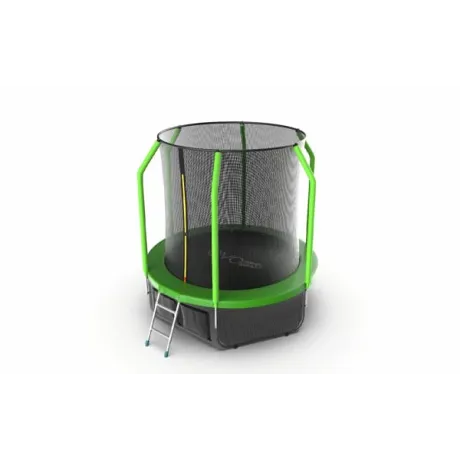 Батут с внутренней сеткой и лестницей EVO JUMP Cosmo 6ft (Green)+ нижняя сеть - Фото 6