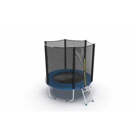 Батут с внешней сеткой и лестницей EVO Jump External 6ft (Blue) - Фото 4
