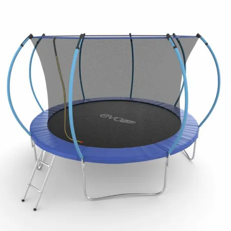 Батут с внутренней сеткой и лестницей EVO JUMP Internal 12ft (Blue) - Фото 4