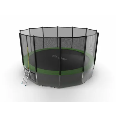 Батут с внешней сеткой и лестницей EVO JUMP External 16ft (Green) + нижняя сеть - Фото 2