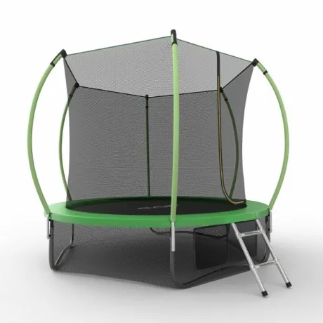 Батут с внутренней сеткой и лестницей EVO JUMP Internal 10ft (Green) + нижняя сеть - Фото 2