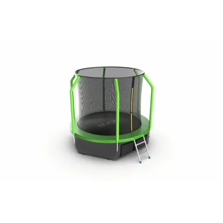 Батут с внутренней сеткой и лестницей EVO JUMP Cosmo 8ft (Green) + нижняя сеть - Фото 4