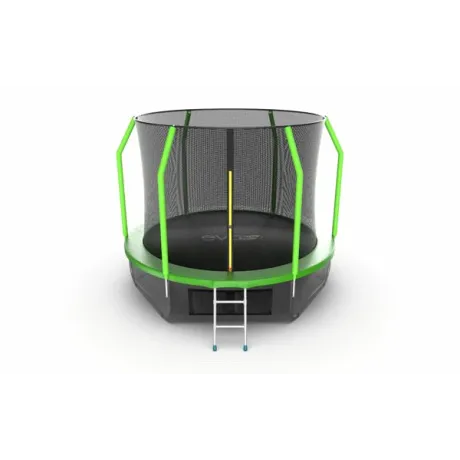 Батут с внутренней сеткой и лестницей EVO JUMP Cosmo 10ft (Green) + нижняя сеть - Фото 2