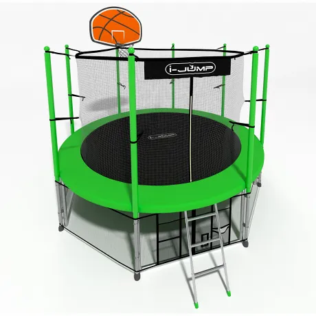 Батут i-Jump Basket 8ft green - Фото 7